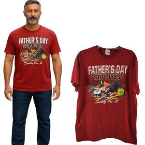 Gildan Men’s Father’s Day Supplies Tee - Daddy Fix-it T-shirt - Size Large